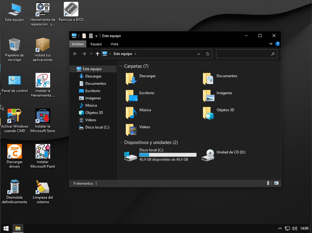 Explorador de Archivos de WinSlim 10